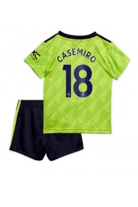 Fotbalové Dres Manchester United Casemiro #18 Dětské Třetí Oblečení 2022-23 Krátký Rukáv (+ trenýrky)